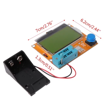 9V Digitalt LCD-Transistor Tester LCR-T4 ESR Meter 12864 Baggrundslys Kapacitans