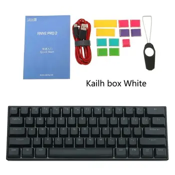 ANNE Pro2 Mini Bærbare Trådløse bluetooth-60% Mekanisk Tastatur Rød Blå Brun Skifte Gaming Tastatur Aftageligt Kabel