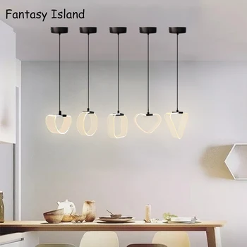 1,0 M Moderne LED Pendel Lampe i Akryl 8W AC90-260V geometri luksus Indendørs Soveværelse Stue Gangen Art Dekoration