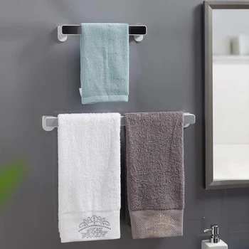1 STK selvklæbende håndklædeholder Vaskning Klud Rack vægmonteret Håndklæde Bøjle håndklædeholder Hylde Holder Krog Arrangør Tilbehør