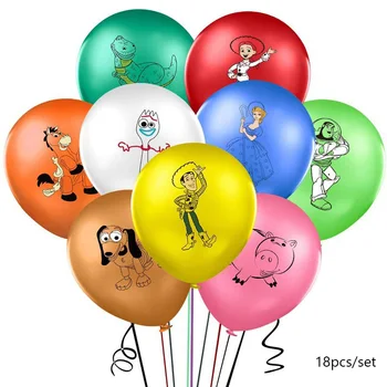 1 sæt 12 tommer Flerfarvet Tegneserie Billede Latex Ballon Animationsfilm Mønster Ballon Børn Toy Fødselsdag, Tema Fest Baby Brusebad Dekoration