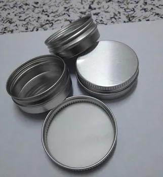 100pcs skru låg af Aluminium, glas cremefarvet glas med skrue låg,kosmetiske tilfælde krukke,15 ml aluminium dåser, aluminium lip balm container