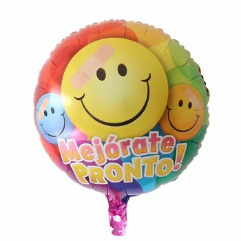 10stk 18inch spanske Mejorate Pronto Folie Balloner Smil Ansigt Sund Krop Luft Globos fødselsdagsfest Decors Baby Brusebad Kids Legetøj