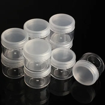 10stk Kosmetiske Tomme Krukke Pot Nail Art Perle Øjenskygge Makeup Creme Lip Balm Perler Container