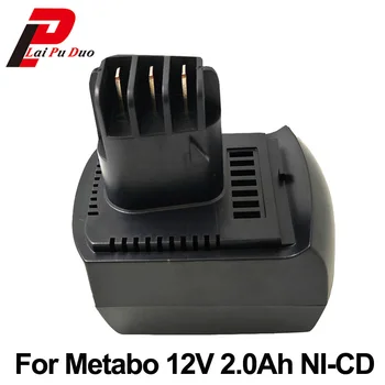 12V-2000mAh Ni-CD Udskiftning Power Tool Batteri Til METABO: 6.02151.50,BZ12SP,BSZ 12, SSP 12,BZ 12 SP, ULA9.6-18