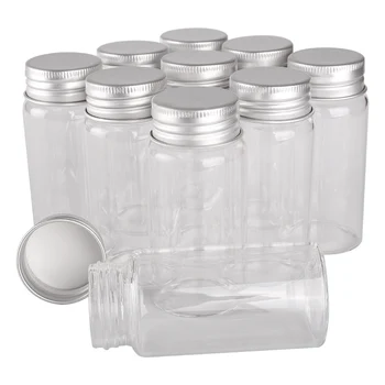 15 stykker 60ml 37*80mm Glas Flasker med Aluminium Caps Krydderi Glas, Flasker, Glas, Beholder, Glas Hætteglas DIY Håndværk til Bryllup