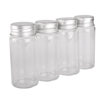 15 stykker 60ml 37*80mm Glas Flasker med Aluminium Caps Krydderi Glas, Flasker, Glas, Beholder, Glas Hætteglas DIY Håndværk til Bryllup