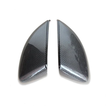 1Pair Carbon Fiber Mirror Cover Erstatning Rearview Side Spejl Cap Ændre For Audi A3 S3 RS3 Uden Hul til Side Assist-2019