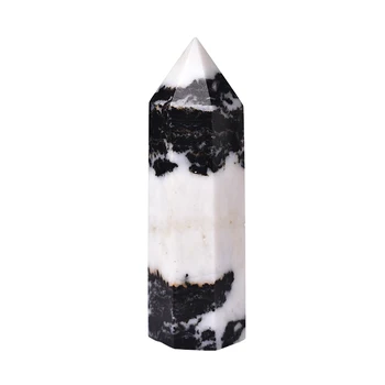 1pc natursten Crystal Punkt Healing Kvarts Obelisk Zebra Kvarts Wand Smukke Ornament til Indretning pyramideenergi Sten