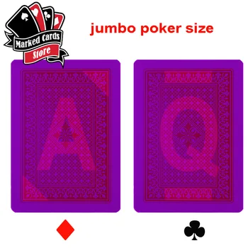 2 eller 4 Dæk Magic Fournier 818 Lysende Markerede Kort, Læse Med Infrarød Kontaktlinser eller Solbriller, Fire Farver Jumbo Poker