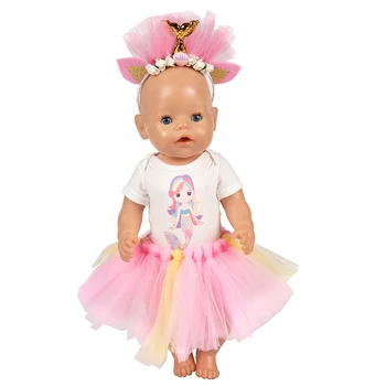 2019 Nye 3stk kjole Dukke Tøj Passer til 17 tommer 43 cm Dukke Tøj Født Baby Kjole Til Baby Fødselsdag Fistival Gave