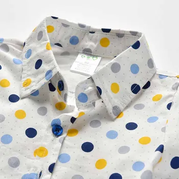 2020 Foråret Efteråret Lange Ærmer Dreng Skjorter Baby Drenge Shirts Stilfulde Polka Dot Casual Skjorte Tøj Krave, Børn, Børn Tøj