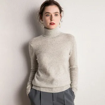 2020 Kvinder er Cashmere Rullekrave Strik Pullover Mode Farver Blødt Garn Grundlæggende Ren Cashmere Jumper Tendens Mærke Sweater