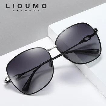 2020 Mode Design Square Solbriller Kvinder Polariserede Briller Kvindelige Rejse Hukommelse Metal Ben Gradient Linse gafas de sol mujer