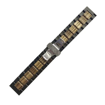 20mm 22mm Træ Ur Band for Huawei Ur GT Galaxy Watch 42 46mm Gear S3 S2 Amazfit Bip Udskiftning af Rem Træ-Armbånd