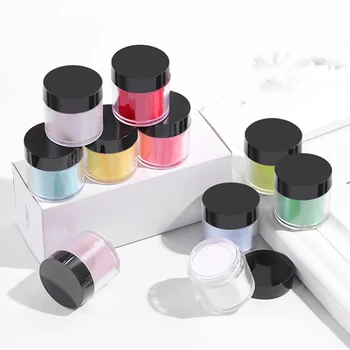 24 Farver, Akryl Pulver Sæt til Nail Art 3D-DIY Tips Dekoration