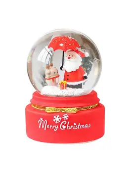 25pcs 3D Christmas Snow Globe Sne Hus krystalkugle Lys stemmestyring Music Box Fødselsdag Gave Til Kæreste for Evigt Kærlighed
