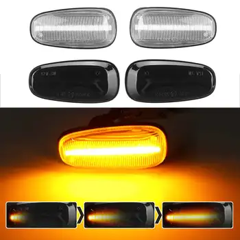 2x Dynamisk LED sidemarkeringslys Flyder blinklys Side Repeater Lampe Sekventiel Blinklys til for Opel Zafira En 99-05 for Astra G