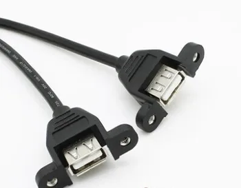 30CM 2xUSB 2.0 En Kvindelig JPanel Mount til 10Pin F USB-Header PCB Bundkort Kabel