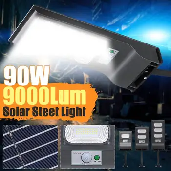 30W/60W/90W LED Udendørs Solceller Gade Lys med pole Lighting væglampe Soldrevne Radar Motion Let Kontrol til Have