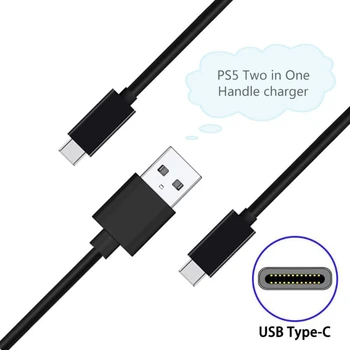 3m 2-i-1-Type-C USB-Hurtig Opladning Kabel Ledning til PS5 Controller Skifte Mobiltelefon