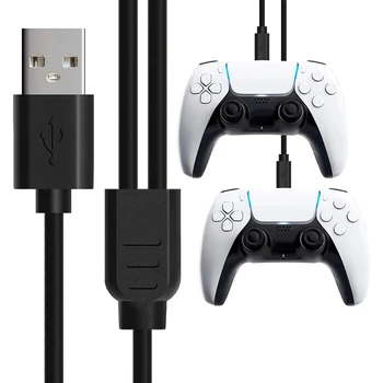 3m 2-i-1-Type-C USB-Hurtig Opladning Kabel Ledning til PS5 Controller Skifte Mobiltelefon