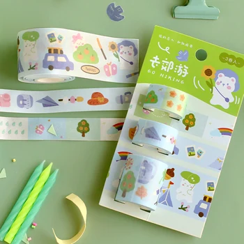 4packs/MASSE bryde tidsserier mærkat DIY klistermærke papir dekorative tape masking papir washi tape