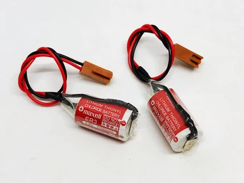 4stk/masse Nye Originale Maxell ER3 3,6 V 1100MAH Hornede PLC Batteri Lithium-Tionyl Chlorid Batterier med Plug Fremstillet i Japan