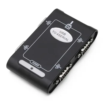 9pin USB 2.0 4 porte RS232 Seriel DB9 KOM Controller Stik Adapter Hub