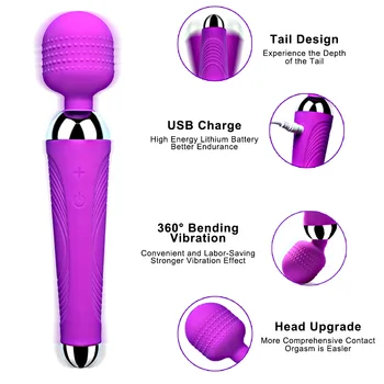 Abdo AV Vibrator G Spot Massager Kraftfulde Magic Wand-Klitoris Stimulator vibrerende Dildo Kvindelige Køn Produkter, sexlegetøj til Kvinde