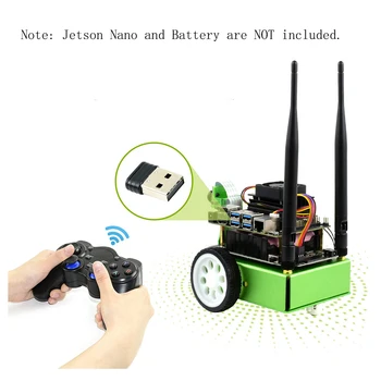 AI-Artificial Intelligence JetBot Kamera, Smart Bil, Robot Robotteknologi Starter Kit for NVIDIA Jetson Nano Tilbehør Sæt (UDEN Batteri)