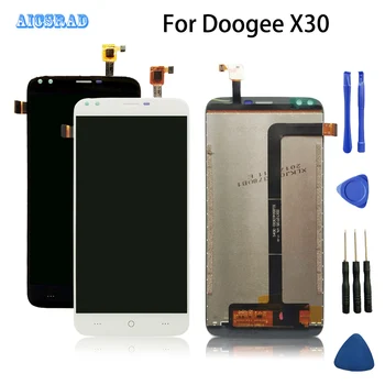 AICSRAD For DOOGEE X30 LCD-display og Touch Screen Montering perfekt reparere en del af God kvalitet X 30 +Værktøjer