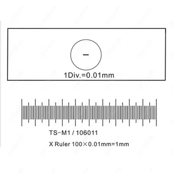 AmScope Forsyninger Mikroskop Fase Kalibrering Slide for USB-Kamera til 0,01 mm på objektsmikrometeret MR095