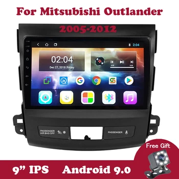 Android 9.0 Bil Radio For Mitsubishi Outlander Xl 2 CW0W 2005-2012 DVD-hovedenheden Multimedia-Afspiller, GPS-Navigation Wifi RDS DVB