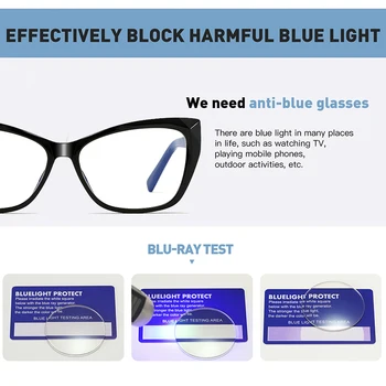 AOFLY BRAND DESIGN Cat Eye Blå Lys Blokering Briller Kvinder 2020 Nye Vintage Optik Frame Computer Gaming Briller Kvindelige UV400
