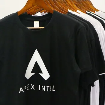 Apex-Legender T-Shirt Sort Mænd Tee Titanfall Spil Logo Print Bomuld EU-Størrelse kortærmet Sommer Toppe Homme
