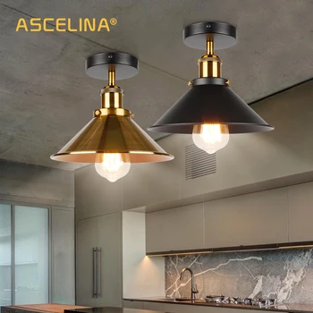 ASCELINA Industrial LED loftslampe Vintage Retro Lysekrone Loftet Indvendig Belysning Amerikansk Country Restaurant Soveværelse Lys