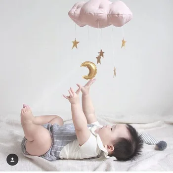 Baby Pude Cloud Form Væggen Hængende Indretning Pude Pude Dekorere Baby Room Decor Wall Stickers Kids Spil Telt Dekoration Rekvisitter
