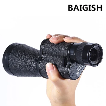 Baigish 12x45 Monokulare Teleskop High Power kikkert Magtfulde Militære prismaticos Zoom Fokus Optiske Jagt Høj Kvalitet