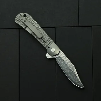 BEKETEN BK Folde Kniv VG10 Damascus Klinge Titanium Håndtag Udendørs Jagt Camping Overlevelse Taktiske Lomme Knive EDC Værktøjer