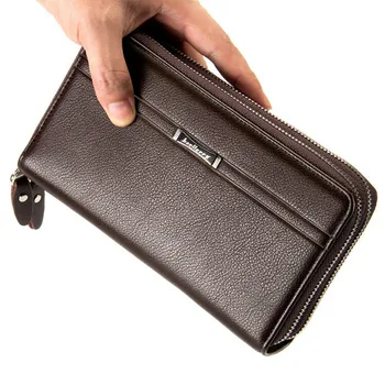 Billetera hombre 2016 Brand design med Stor Kapacitet tegnebøger mænd Casual læder lang mandlige pung, Clutch wallet taske gave for mænd