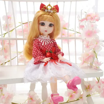 BJD Dukke 30CM 23 Løsøre Fælles Nøgen Dukke Smukke Søde Prinsesse Tøj Tilbehør Girl Toy Mode Kjole Op Fødselsdag Gave