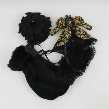 Blyth dukke tøj,Mørke elementært stil, der Passer indeholder jakke, nederdel, hat,for 1/6 30 cm dukke,en normal krop