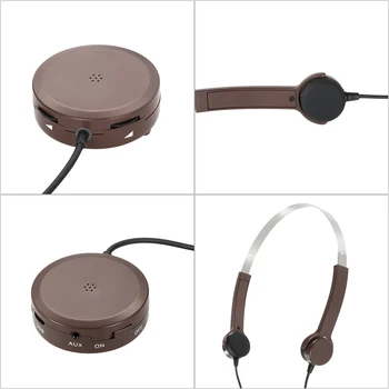 Bone Conduction-Headset Høreapparater Hovedtelefoner Audiphone Lyd Hovedtelefoner Pick-up-AUX-IN for høreproblemer