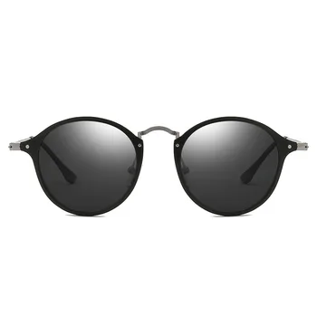 Brand Design Retro Ovale Solbriller Mænd Polariseret Aluminium, Magnesium Legering Vintage Unisex Kørsel Sol Briller Harpiks Mandlige Briller