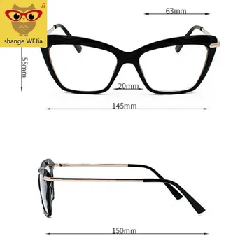 Briller NW Firkantede Briller Rammer Kvinder Trend Styles Mærke Optisk Computer øje galses kvindelige klar linse Brille