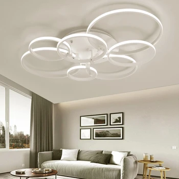 Brun/hvid Moderne LED Loft lysekrone til stue, soveværelse Loft installation Aluminium lysekrone belysning fastholdelsesanordningen