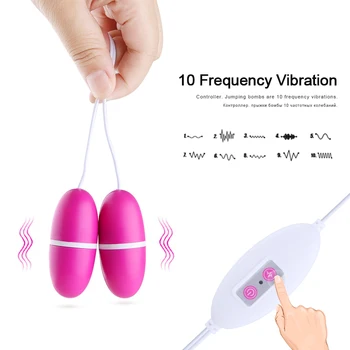 Bullet VibratorVibrating Vaginal Stramme Motion Hoppe Æg Klitoris Stimulator 10 Speed Remote Control Sex Legetøj Til Kvinder