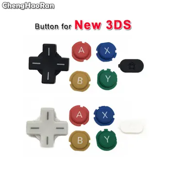 ChengHaoRan ABXY Hjem-Knappen For Nye Nintendo 3DS Erstatning White Black Keys-Knapper D-Pad Passer til Håndholdte Konsol