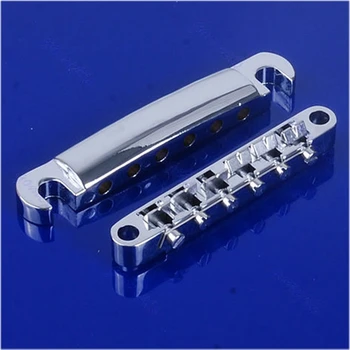 Chrome Guitar Bro Tune-O-matic Tailpiece Hale For LP-Style Sæt Nye